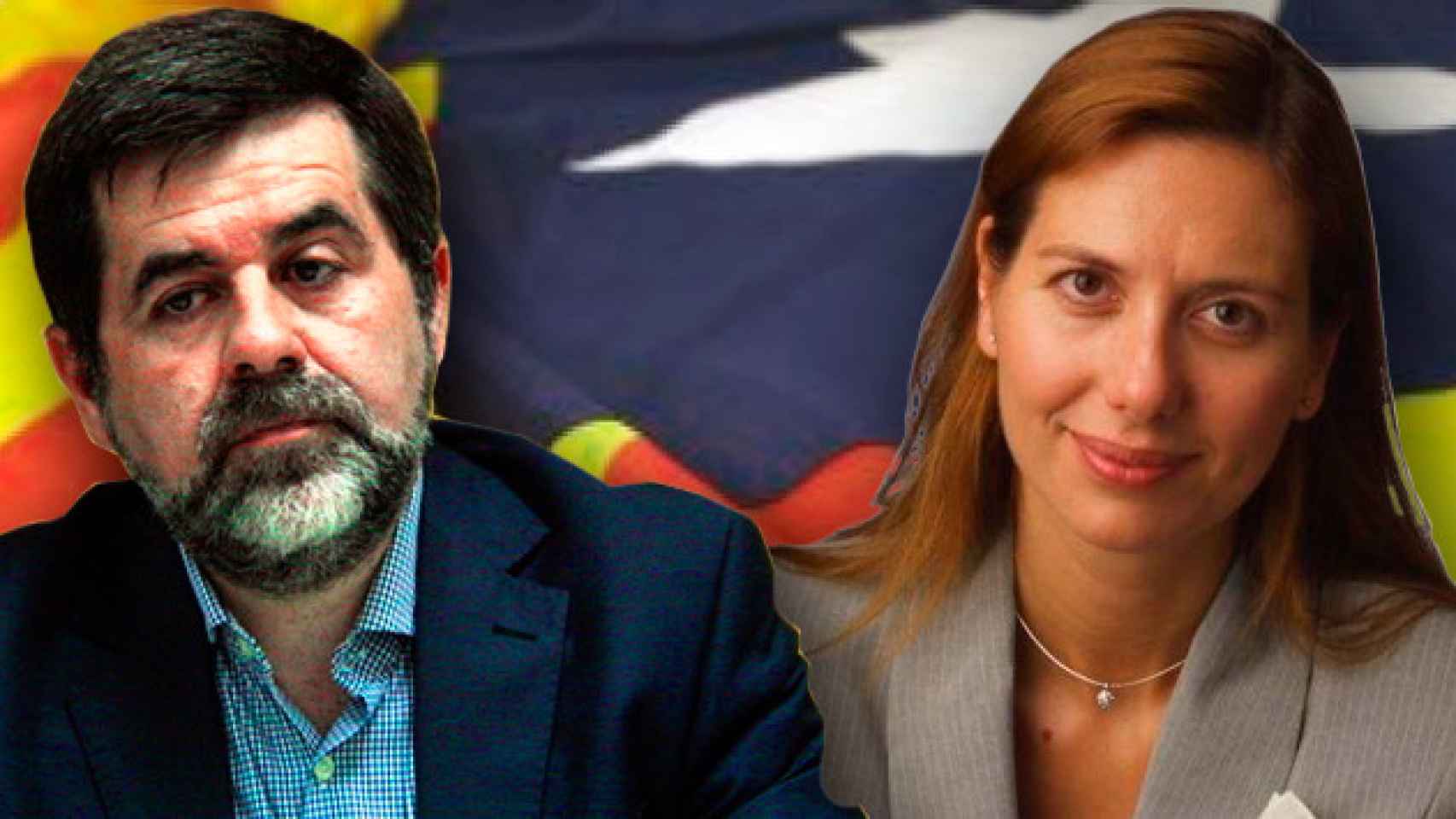 Los líderes de ANC y Soberanía y Justicia, Jordi Sànchez e Isabel-Helena Martí, respectivamente / FOTOMONTAJE CG