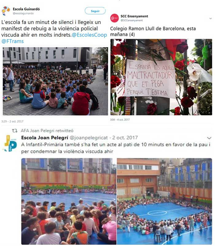 Escuelas catalanas los días posteriores al referéndum ilegal de independencia del 1-O