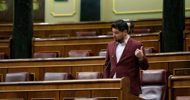El diputado Gabriel Rufián en la sesión de control en el Congreso / EP