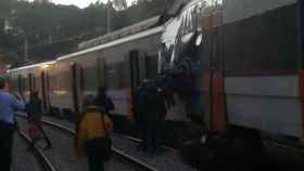 Choque entre dos trenes entre Sant Vicenç de Castellet y Manresa / TWITTER