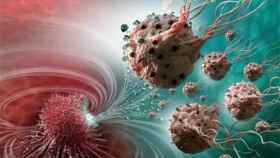 Imagen ilustrativa de nanorobots que administran fármacos a las células tumorales terapia