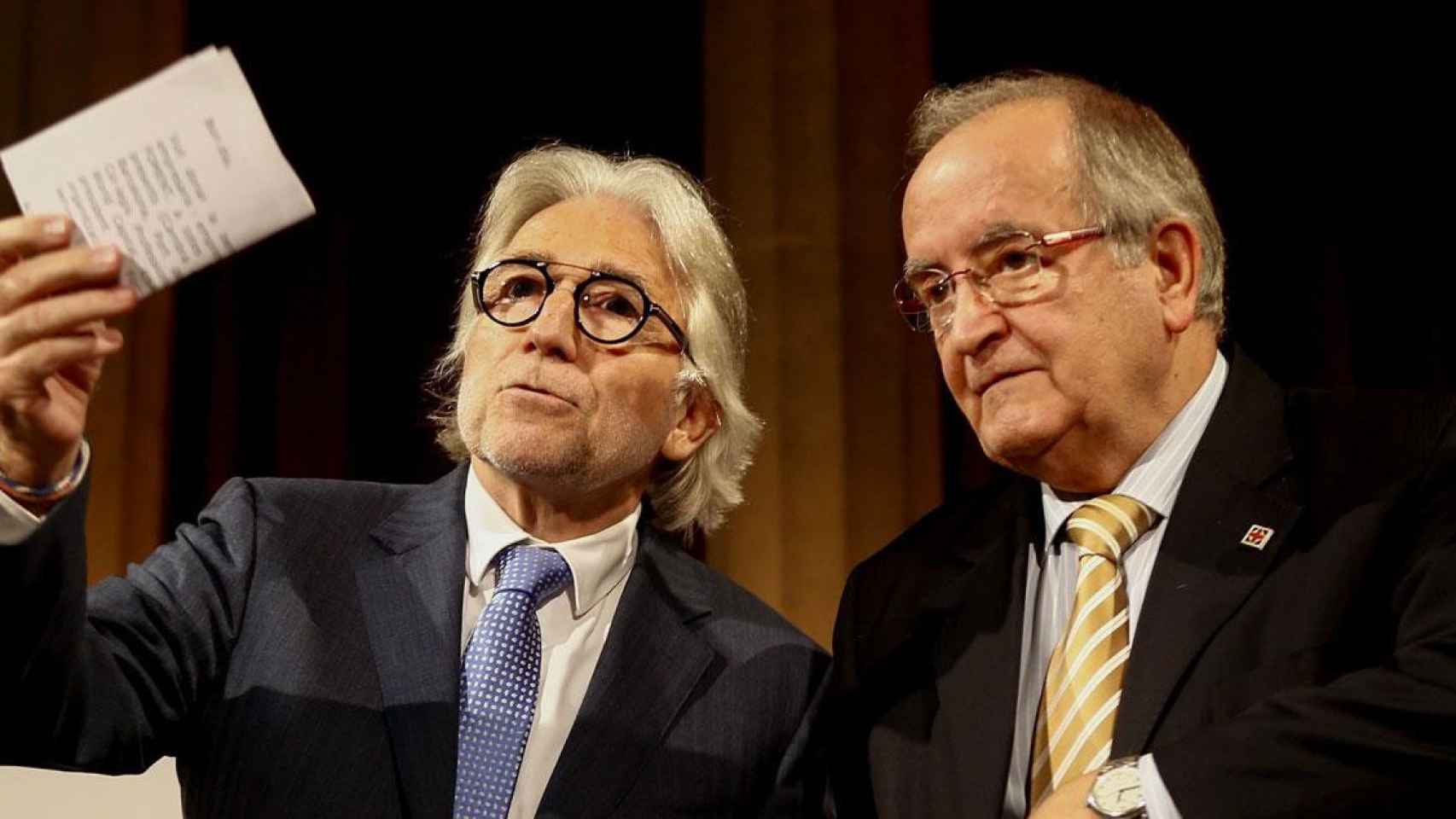 Josep Sánchez Llibre, presidente de Foment, y Josep González, su homólogo en Pimec. Patronales catalanas / EFE