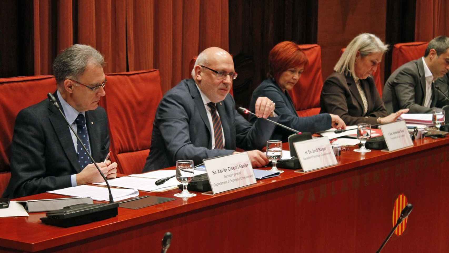 El consejero Jordi Baiget en la Comisión de Empresa del Parlament / EFE