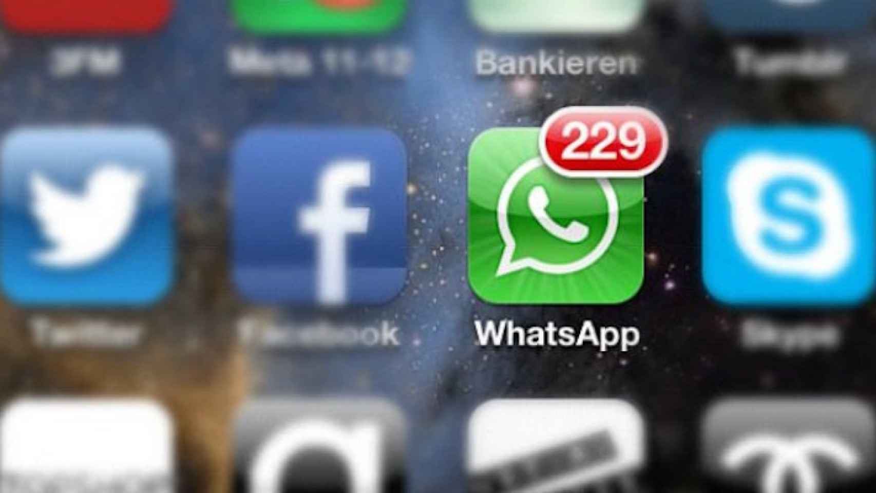 Una foto de archivo de Whatsapp con muchos mensajes