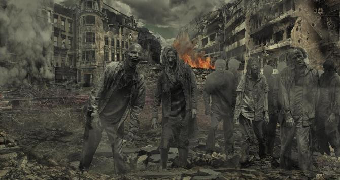 Grupo de zombies en una ciudad destruida / CREATIVE COMMONS