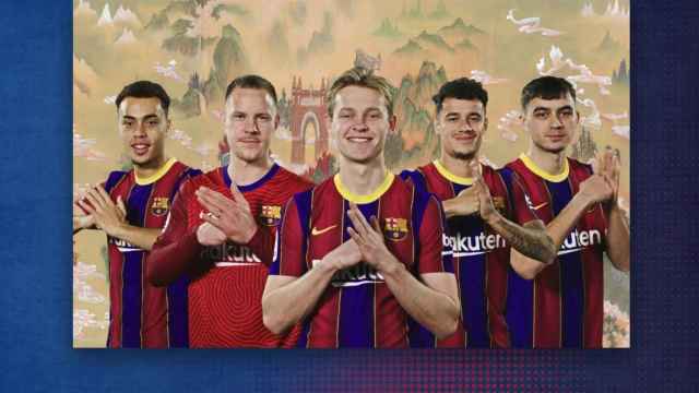 Los jugadores del Barça en una acción promocional / FC Barcelona