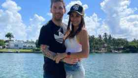 Antonella Roccuzzo con Leo Messi de vacaciones por Miami