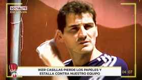 Iker Casillas pierde los papeles con un equipo de 'Socialité'