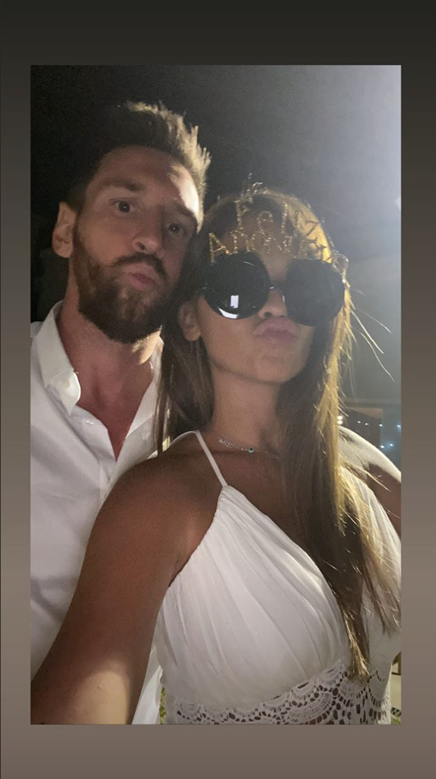 Antonella Roccuzzo y Leo Messi fin de año