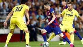 Messi, en una acción contra el Villarreal | EFE