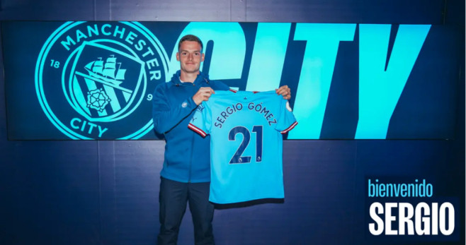 Sergio Gómez, presentado como nuevo jugador del Manchester City Manchester City