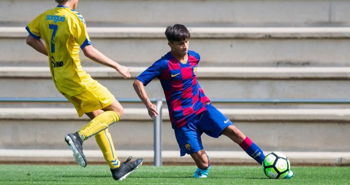 Juan Larios en un partido con el Juvenil A / FC Barcelona