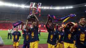Los jugadores del Barça celebrando la Copa del Rey / FC Barcelona