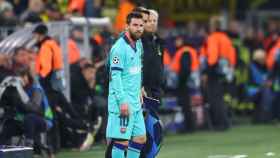 Leo Messi en el Signal Iduna Park contra el Borussia / EFE