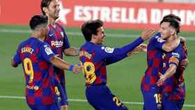 Messi celebra el gol contra el Atlético de Madrid / EFE