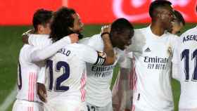 Los jugadores del Real Madrid, celebrando un gol contra el Getafe | EFE