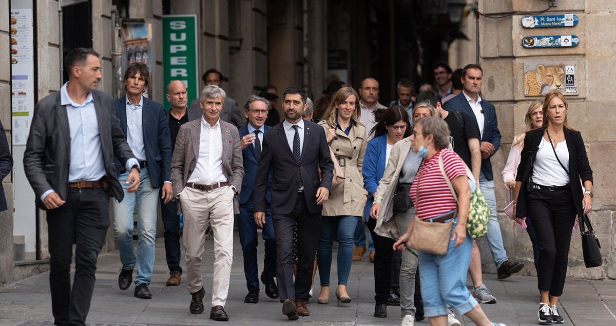 Los consejeros de Junts per Catalunya se dirigen a la reunión extraordinaria del Govern convocada por Pere Aragonès / EUROPA PRESS