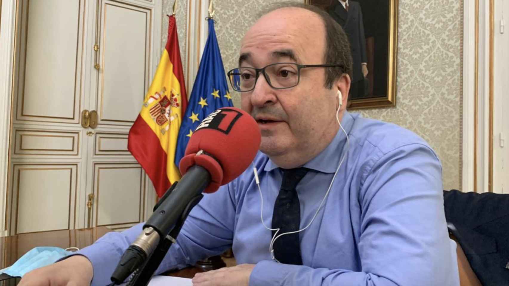 El ministro de Política Territorial, Miquel Iceta, durante la entrevista con Rac1 / RAC1