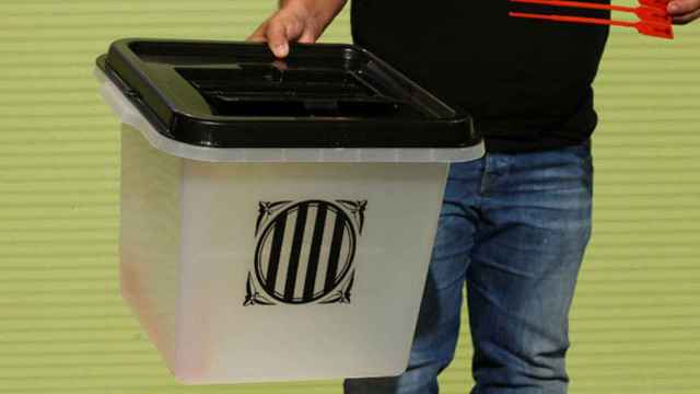 Una urna usada en el referéndum del 1-O / EFE