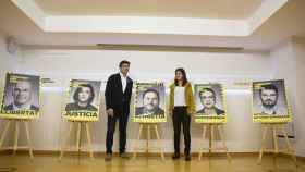 Sergi Sabrià y Marta Vilalta han presentado hoy los carteles de la campaña de ERC para las elecciones generales del 10N, basada en la amnistía y la autodeterminación / ERC