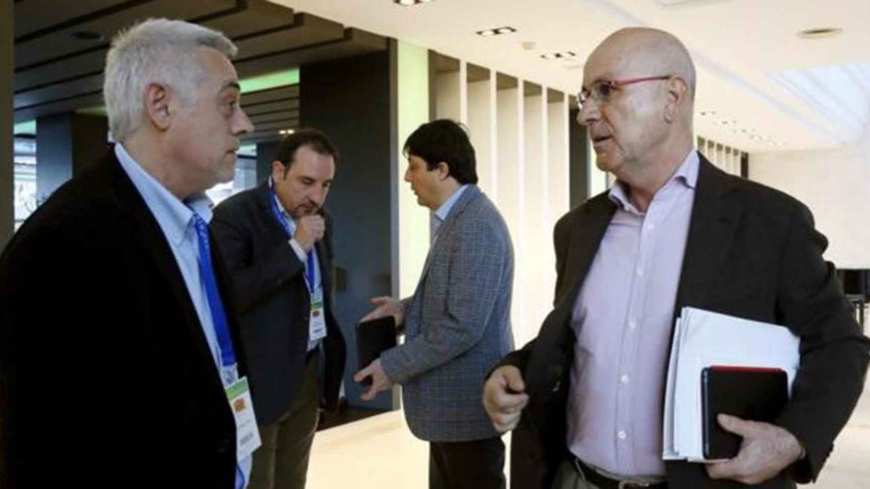 Toni Font (a la izquierda), con Josep Duran Lleida.