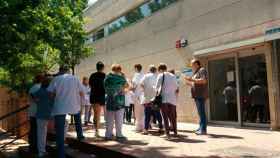 Una de las decenas de concentraciones de médicos de primaria en Cataluña el viernes / RP