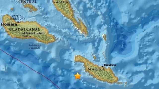 Las Islas Salomon y el punto en el que se ha detectado el terremoto / EUROPA PRESS