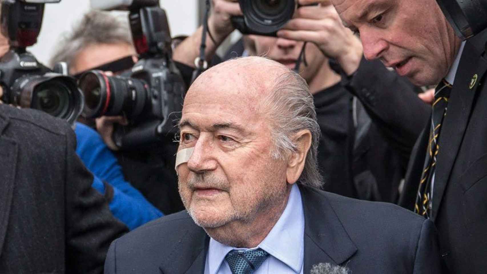 Joseph Blatter, el lunes tras una rueda de prensa para valorar la sentencia.