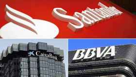 Las entidades bancarias: el Banco Santander, La Caixa y BBVA
