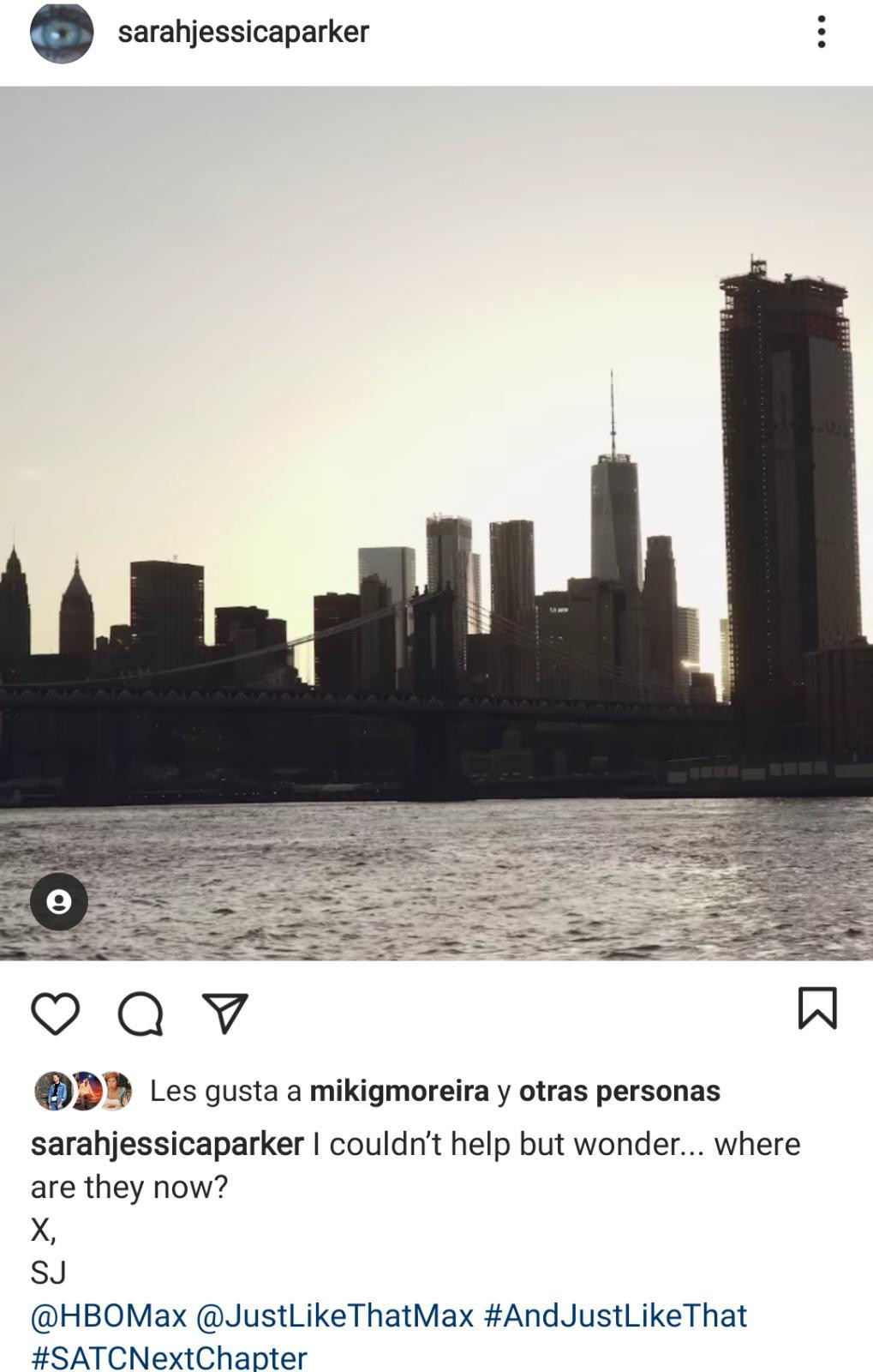 Sarah Jessica Parker anuncia el regreso de 'Sexo en Nueva York' / INSTAGRAM