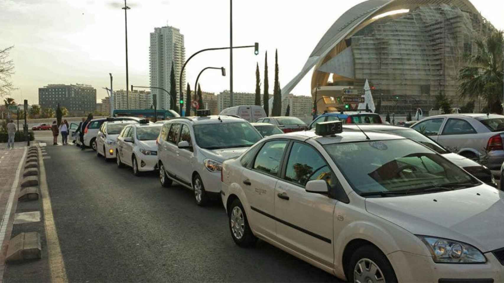 Taxistas en Valencia