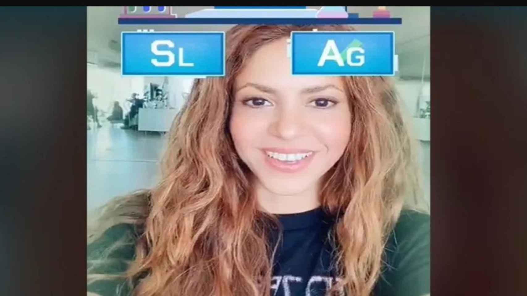Imagen de Shakira durante el Quiz de TikTok /REDES