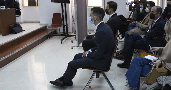 Santi Mina, durante la primera sesión del juicio en la Audiencia Provincial de Almería / EFE