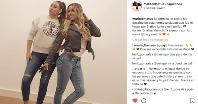 La foto en que Marité Matus se despide de Munich / Instagram