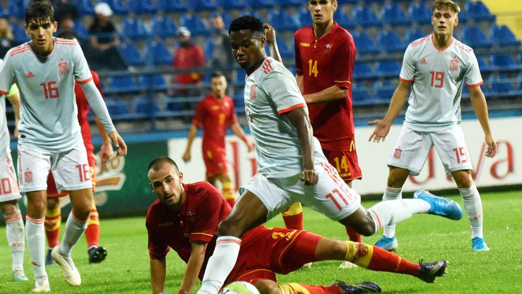 Ansu Fati en su debut con la selección española Sub-21 / EFE