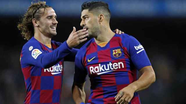 Griezmann y Suárez, preparados para jugar contra el Getafe