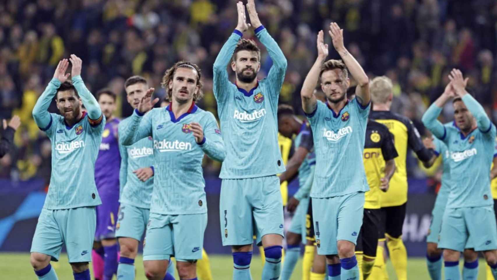 Una foto de los jugadores del Barça tras el Borussia Dortmund - Barça / FCB