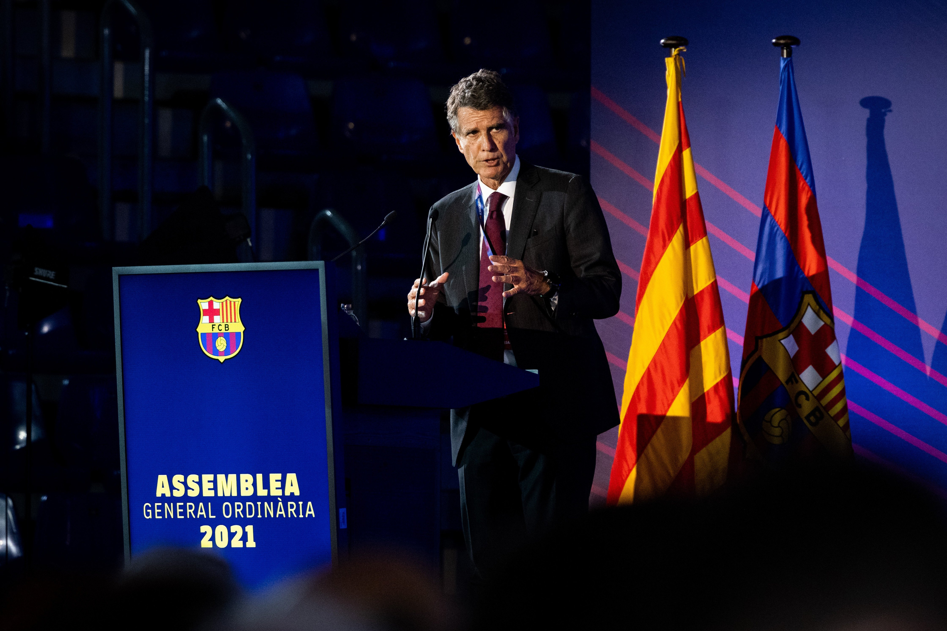 Jaume Guardiola en la asamblea de socios compromisarios / FCB