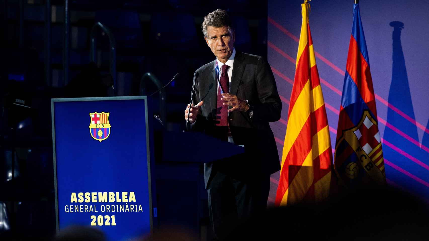 Jaume Guardiola en la asamblea de socios compromisarios / FCB