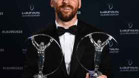 Leo Messi, justo después de recibir el Premio Laureus / REDES