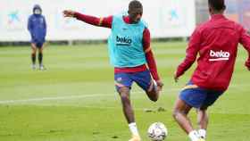 Ousmane Dembelé durante un entrenamiento /FCB