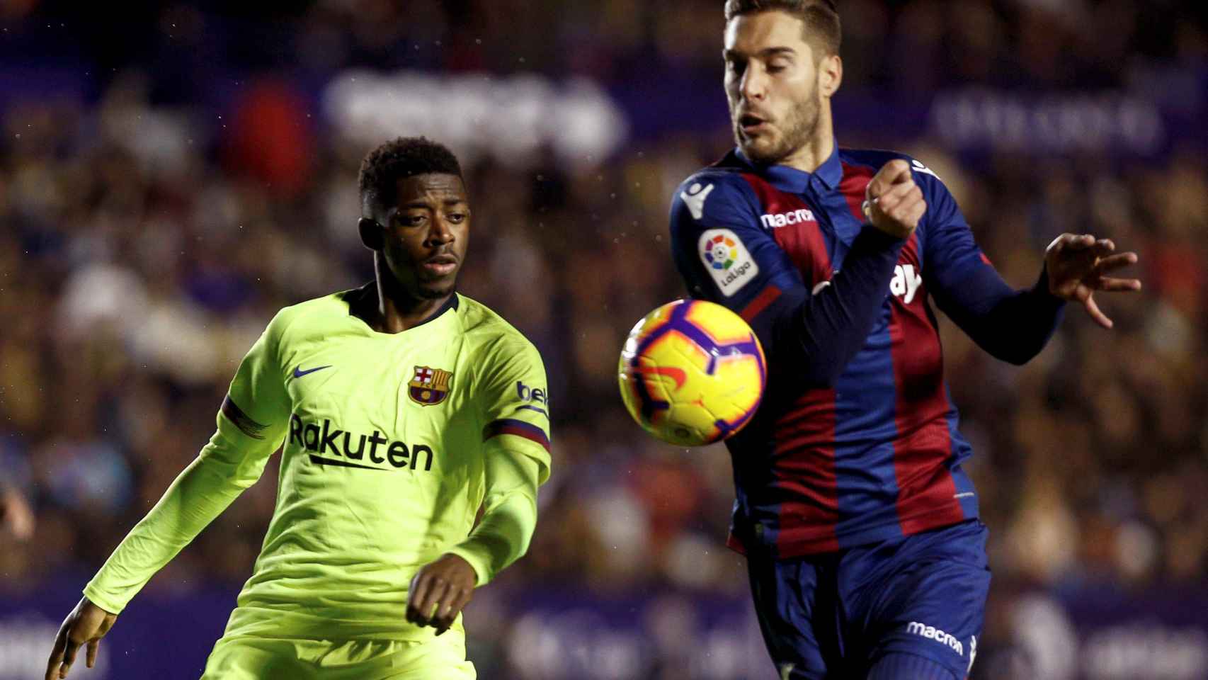 Dembelé, uno de los 11 elegidos por Valverde en el Levante-Barça / EFE