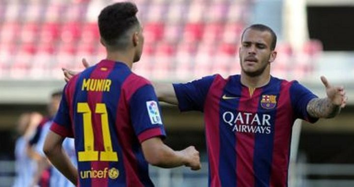 Munir y Sandro en el Barça B