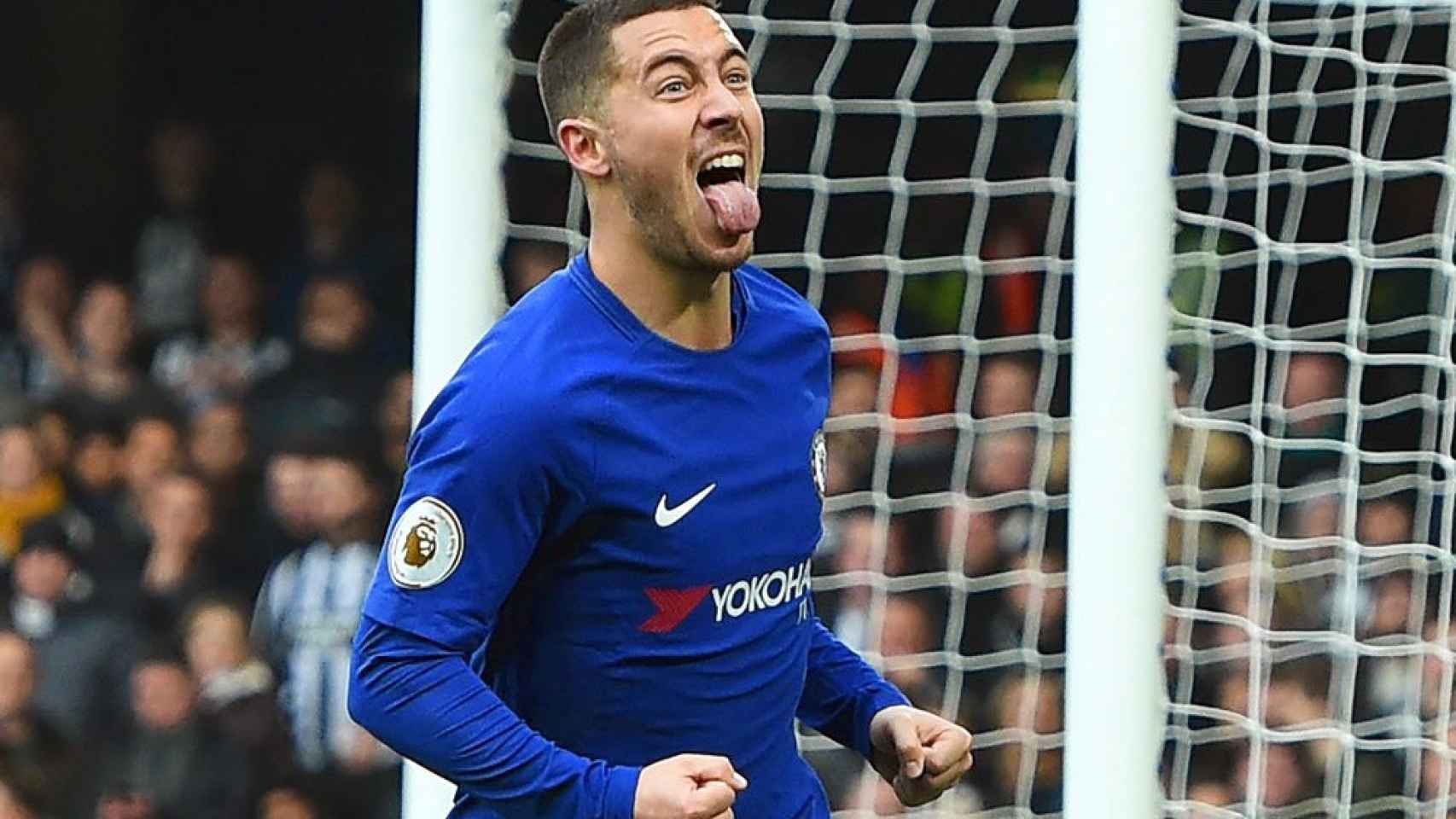 Hazard celebra un gol marcado con el Chelsea / EFE