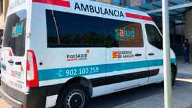 Imagen de una ambulancia de Transalud en Aragón / Cedida