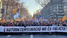 Cabecera de una manifestación independentista como la que quieren realizar en Madrid / EUROPA PRESS