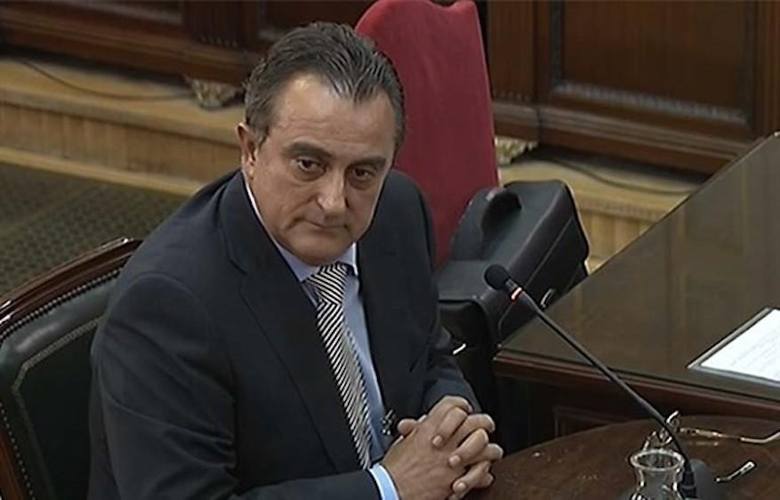 El que fuera jefe de la Comisaría de Información de los Mossos d'Esquadra durante la celebración del referéndum del 1-O, Manuel Castellví, durante su declaración ante el Tribunal Supremo / EUROPA PRESS