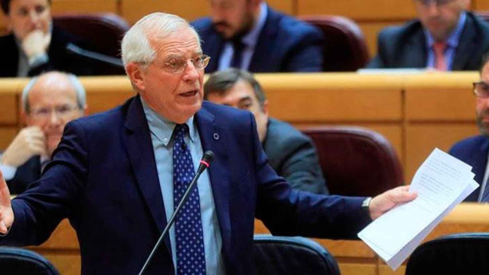 El ministro de Exteriores, Josep Borrell, este martes en el Senado / EFE