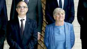 Clara Ponsatí (d) y Jordi Turull (i) en la toma de posesión de los nuevos consejeros del Govern en julio / EFE