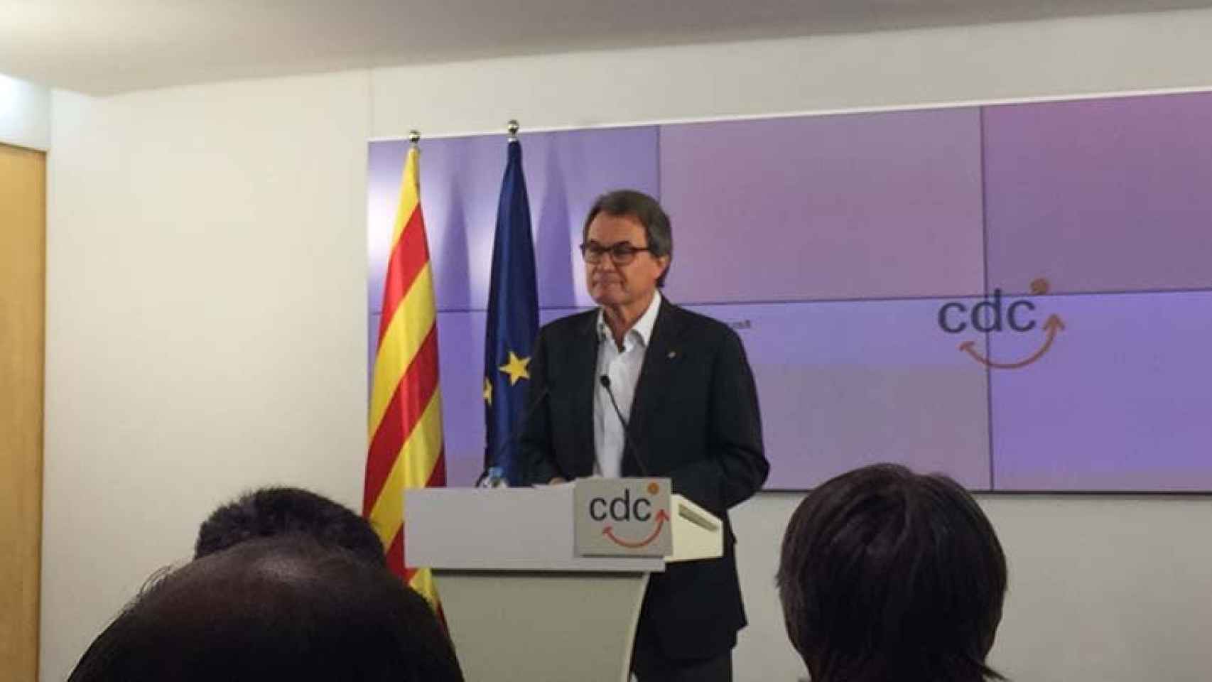 Artur Mas, en la rueda de prensa previa al congreso de CDC.